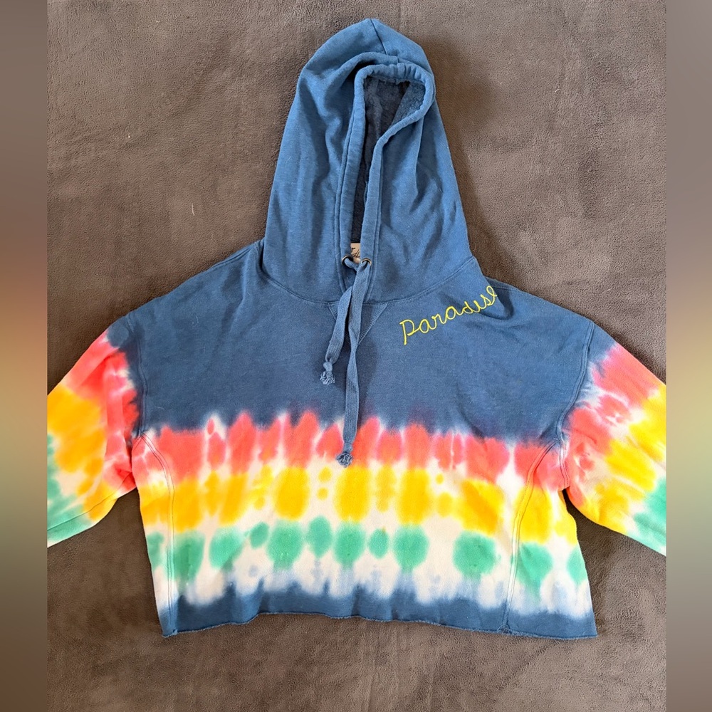 Vintage Havana Blue Tie-Dye Hoodie